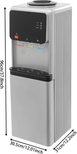 Miniatura 9 de Dispensador de agua fría y caliente de carga superior, dispensador de enfriador de agua para botellas de 3 o 5 galones, máquina de agua con bloqueo