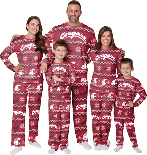 Miniatura 28 de FOCO - Conjunto de pijama familiar a juego con estampado llamativo del equipo de la NCAA, para unisex-adulto