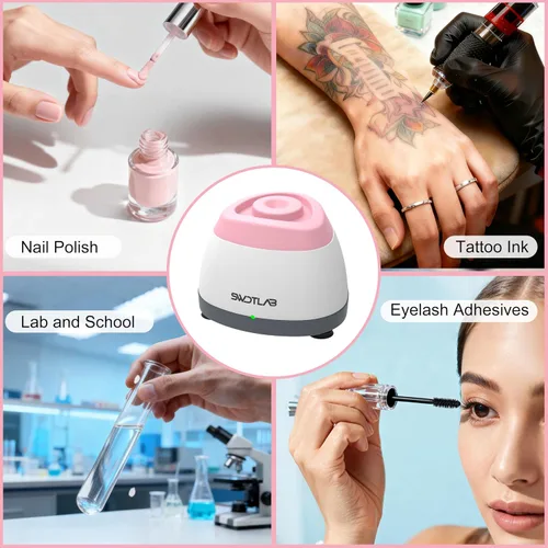 Miniatura 7 de Mezclador Vortex 3500rpm, Agitador de Esmalte de Uñas, Agitador de Pegamento y Mezclador de Pintura para Esmalte en Gel, Pinturas Acrílicas