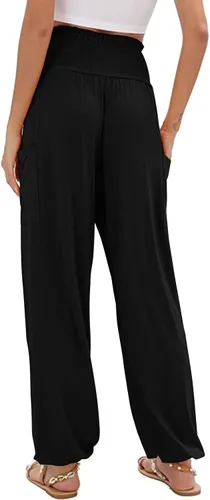 Miniatura 2 de Bemona Women's Pants, High Waist Baggy Sweatpants Joggers with Pockets Casual Flowy Boho Yoga Lounge Trousers Pants