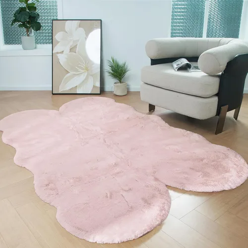 Miniatura 25 de Latepis Alfombra Pequeña Negra Esponjosa 2x3 pies Manta de Piel Sintética de Conejo Alfombra Suave Lavable Alfombras Peludas Shag para Dormitorio