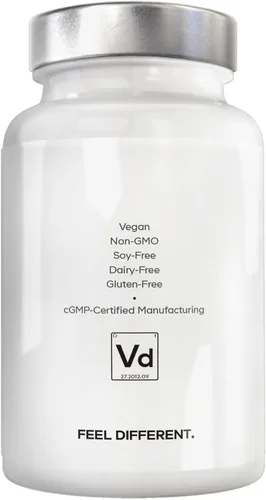 Miniatura 9 de Amen Vitamina D, K2 y zinc, colecalciferol D3 5000 UI, mezcla orgánica de alimentos integrales con manzana, arándano, arándano, frutas en polvo
