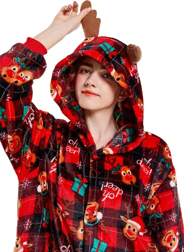 Miniatura 6 de DELEY Adults Unisex Onesie Halloween Costumes Animal Cosplay Pajamas Warm Sleepwear Homewear