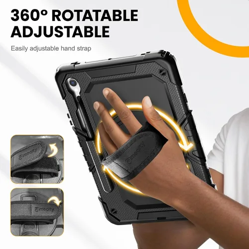 Miniatura 6 de Timecity - Funda protectora resistente para Samsung Galaxy Tab S10 Lite, S10 FE, S9 FE 5G, S9, 10.9 y 11 pulgadas, con protector de pantalla, Negro