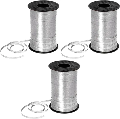 Miniatura 24 de PMU Tira de cinta rizadora negra de 500 yardas x 3/16 pulgadas para envolver regalos, decoración de cumpleaños, celebraciones, fiestas, accesorios
