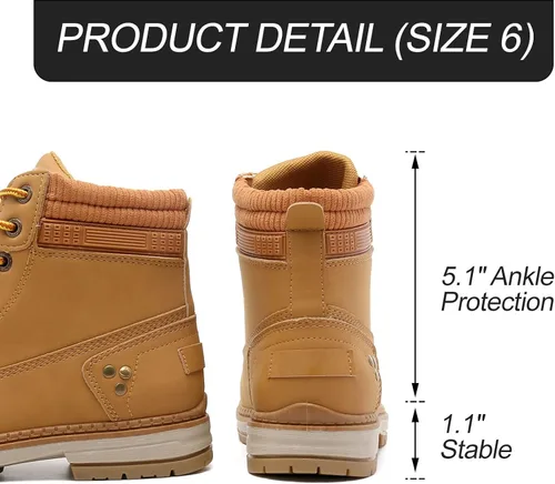 Miniatura 2 de sofysofy Botas de trabajo para mujer, impermeables, para senderismo, al aire libre, ligeras, cómodas