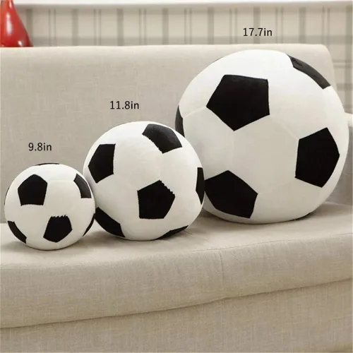 Miniatura 9 de AOQI Peluche esponjoso de pelota de fútbol, almohada de felpa suave y duradera, regalo de fútbol para niños, chicos y bebés
