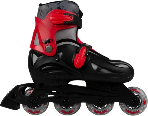 Miniatura 5 de Hyper Youth Boys - Patines ajustables 2 en 1 para niños, rojo/gris, se convierten entre en línea y cuádruple para una diversión versátil, ajuste