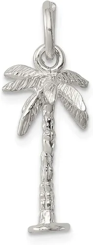 Colgante de plata de ley 925 maciza con colgante de palmera (0.787 in x 0.394 in)