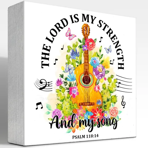 Miniatura 9 de Letrero de caja de madera con versículo bíblico, Dios dice que eres único, decoración de bloque de madera cristiana, letrero religioso de madera god