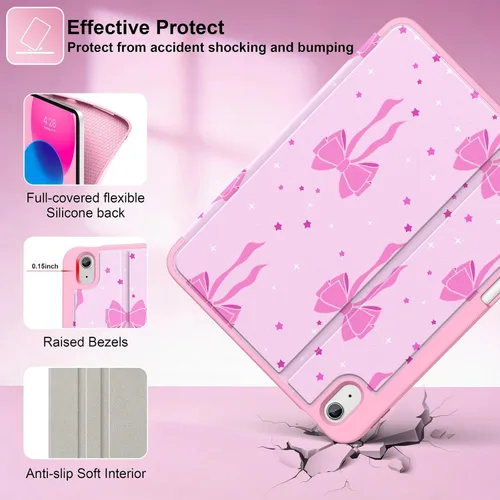 Miniatura 6 de Supveco Funda para iPad (A16) de 11ª generación de 11 pulgadas (2025), iPad de 10.9 pulgadas (2022) con soporte para lápiz, funda de alta calidad