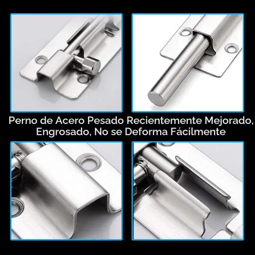 Miniatura 2 de FATLODA Paquete de 2 pestillos de perno de barril, cerradura deslizante de 3 pulgadas, cerraduras deslizantes de acero inoxidable grueso
