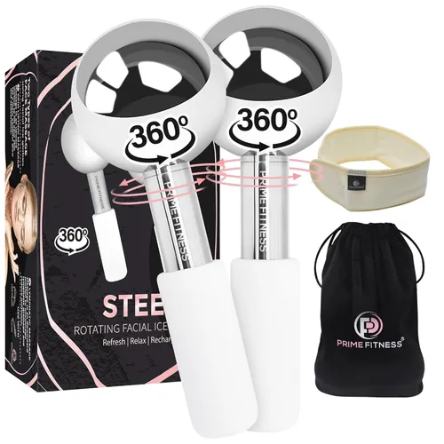 Miniatura 10 de Globos de hielo para faciales Rodillo de enfriamiento de acero irrompible Bastones criogénicos para rostro Masajeador para rostro, cuello