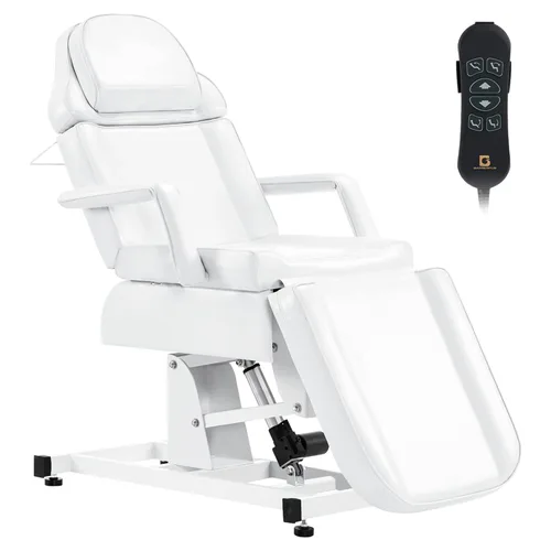 Miniatura 11 de BarberPub Cama facial totalmente eléctrica con 3 motores para esteticista, silla de tatuaje eléctrica para cliente, cama facial para esteticista
