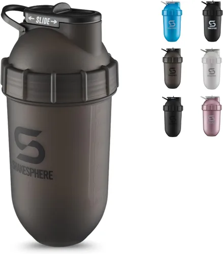 Miniatura 9 de SHAKESPHERE Botella mezcladora - Botella mezcladora de proteínas a prueba de fugas de 24 oz para antes del entrenamiento, batidos y mezclas de Negro