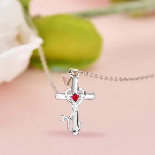 Miniatura 7 de Collar con colgante de estetoscopio con temática de medicina de plata de ley 925 para doctor o enfermera, regalo para graduación, estudiantes