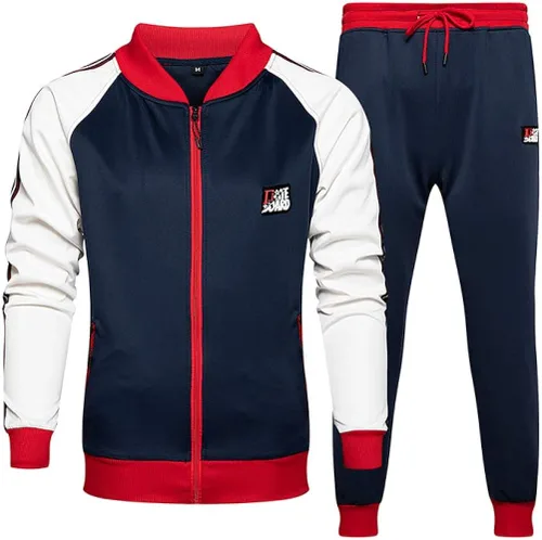 Miniatura 2 de PASOK Conjunto deportivo de 2 piezas para hombre con cremallera completa ropa deportiva
