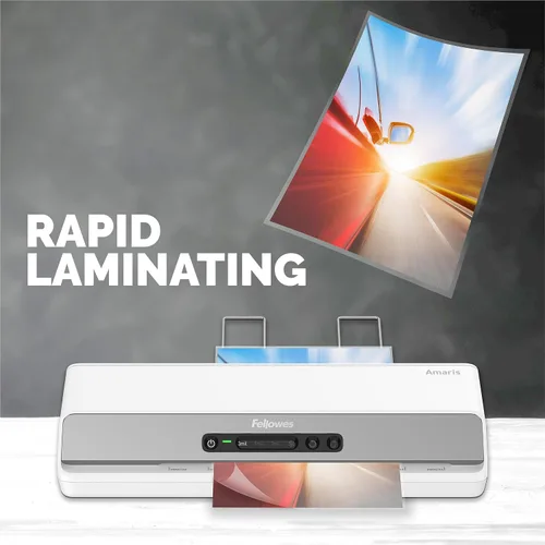 Miniatura 2 de Fellowes Amaris 125 máquina laminadora, para uso en la escuela o la oficina, ancho máximo de 12.5 pulgadas, con 10 hojas laminadoras sin atascos