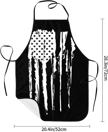 Miniatura 4 de Delantal de cocina unisex para mujeres, hombres, chef, barbacoa, parrilla, pintura, parrilla, cafetería, tienda de flores, restaurante