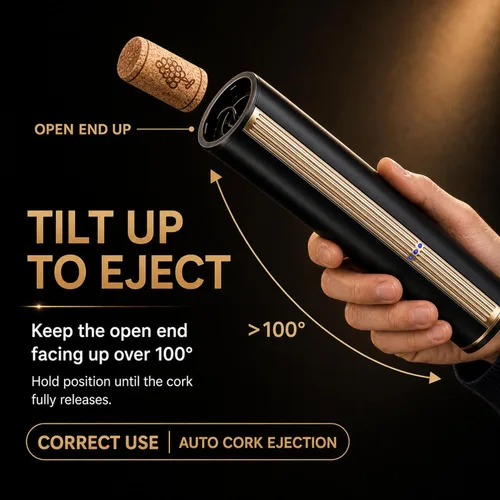 Miniatura 6 de Abridor eléctrico de botellas de vino con base de carga y cortador de papel de aluminio integrado, sacacorchos automático inteligente activado por