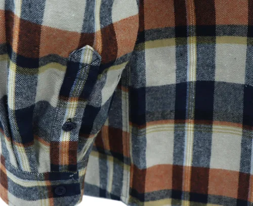 Miniatura 7 de BOCOMAL Camisas con capucha FR, camisas de franela a cuadros, con botones, resistentes al fuego, camisas de franela resistentes a la llama, chaqueta