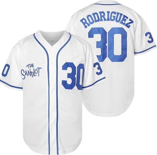Miniatura 13 de The Sandlot Benny The Jet Rodriguez Michael Squints Palledorous Alan Yeah-Yeah McClennan Bel Air Jersey de Béisbol con Impresión 3D 11-gris