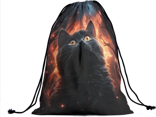 Miniatura 156 de Bolsa de agarre de gimnasia de piel de animal, bolsa de gimnasia con cordón ajustable, bolsa de cuerda para fauna silvestre, Mariposas Galaxy
