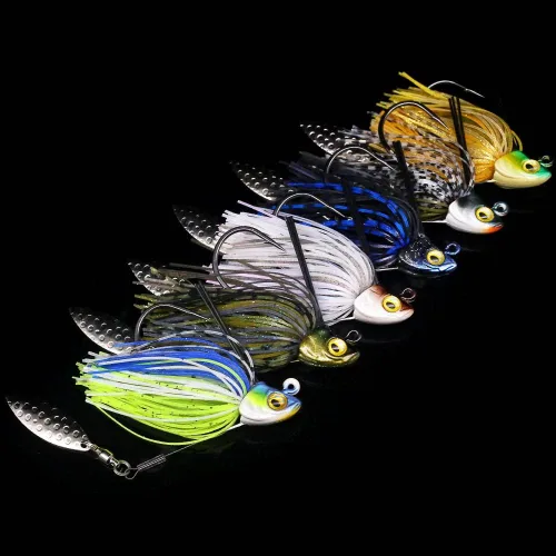 Miniatura 6 de Plantillas de natación para lubina, señuelos de pesca Swimbait Underspin Jigs 1/2 3/8 1/4 oz Surtido de 6 paquetes (6 colores)