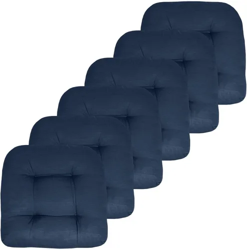 Sweet Home Collection - Cojines para silla de patio al aire libre, cojines prémium con relleno grueso y cómodo de fibra, con tul, 19 x 19 pulgadas,