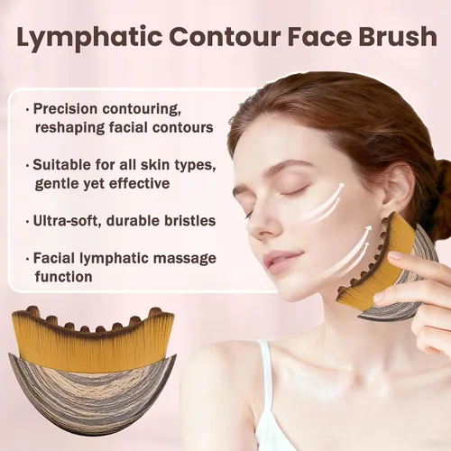 Miniatura 3 de Nuevo cepillo facial de contorno linfático para esculpir, masajeador de drenaje linfático para la cara, diseñado ergonómicamente para ajustarse