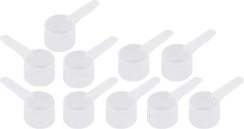 Miniatura 5 de Cuchara de envasado de medición de plástico de 0.6 fl oz (= 3.7 cucharaditas/= 18 cc/ = 0.61 fl oz), mango mediano - para medir y dispensar