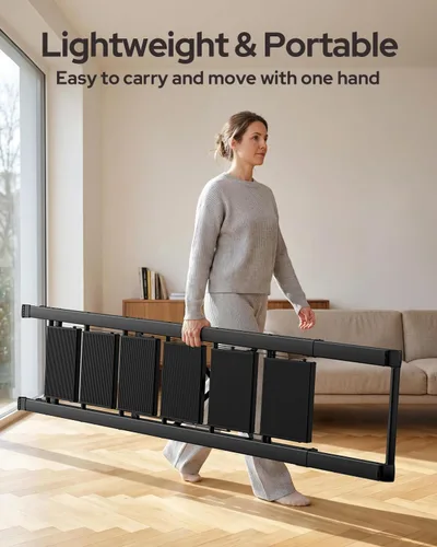 Miniatura 4 de Escalera de 6 escalones para techo de 12 pies de alto, taburete plegable de aluminio ligero con cómodo agarre, escaleras con pedal antideslizante