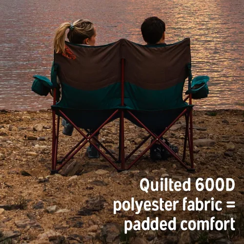 Miniatura 4 de Silla de camping plegable resistente de gran tamaño Kelty Loveseat de 2 plazas, asiento doble para partidos de fútbol, espera en estacionamiento