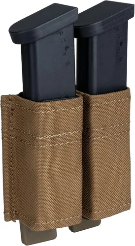 Miniatura 10 de IDOGEAR - Bolsa para pistola Mag doble Molle de 0.354 in con gancho de liberación rápida, inserción táctica, accesorios para cinturón Negro