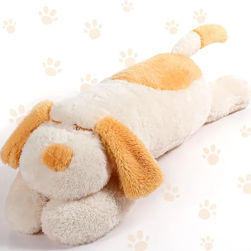 Miniatura 8 de Queekay Almohada corporal para perro, almohada de cuerpo largo de felpa para perros, cojín grande para dormir, abrazar, regalo para fiesta de Marrón
