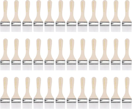 Miniatura 13 de uxcell 36 pinceles de pintura de 5.5 pulgadas de ancho con cerdas de nailon suave con mango de madera para pared, gabinetes, cercas blancas
