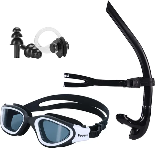 Miniatura 7 de Snorkel de natación para natación de vueltas, sin ruido fuerte de gorgoteo, no lastima la frente, no se desliza, entrenamiento de esnórquel frontal
