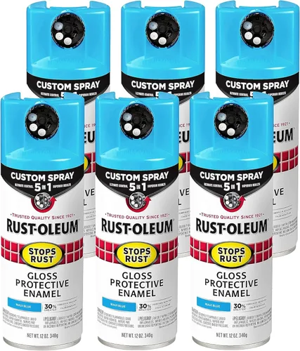 Miniatura 66 de Rust-Oleum 376855 - Pintura en aerosol antióxido personalizada 5 en 1, 12 onzas, color negro mate, (paquete de 1)