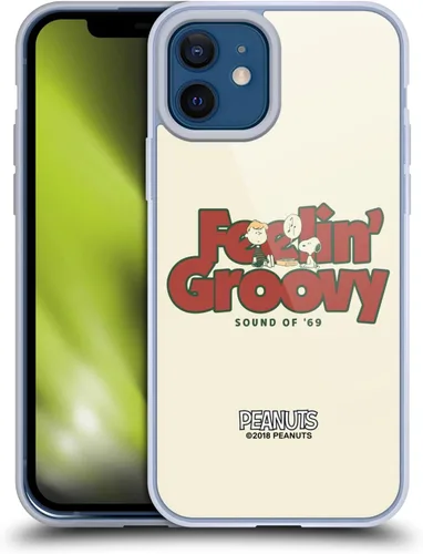 Miniatura 147 de Head Case Designs Funda de gel Woodstock 50th con licencia oficial de Peanuts Snoopy Guitar 1969 [protección de grado militar] compatible con Apple