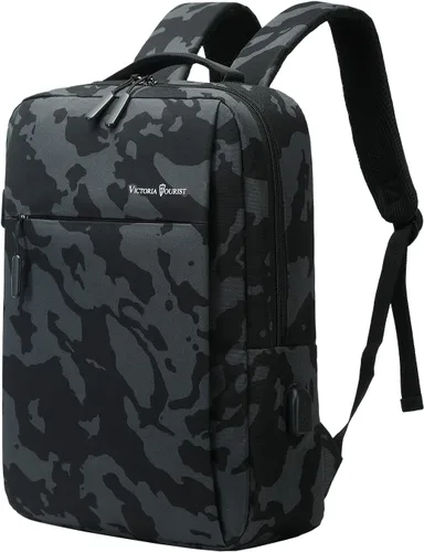Miniatura 8 de Mochila de viaje para laptop de camuflaje para hombres y mujeres, resistente al agua, duradera, bolsa delgada para laptop de negocios, bolsa ligera