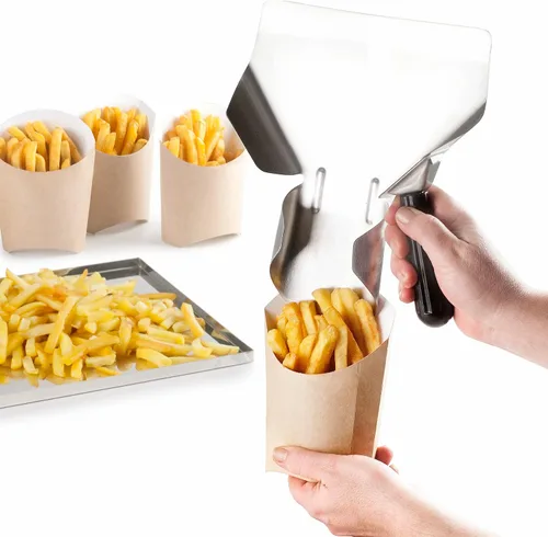 Miniatura 3 de Lacor - 62678 - Batidor de Patatas, Pala de Cocina Profesional, Utensilios de Cocina, Acero Inoxidable, Mango Ergonómico y Antideslizante Apta