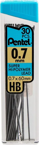 Miniatura 2 de Minas de recambio Pentel Super Hi Polymer, 2 pulgadas, 90 piezas (C25BPHB3-K6), Gris