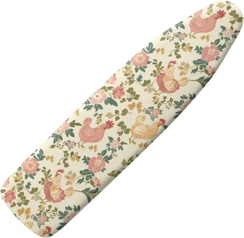 Miniatura 20 de Funda para tabla de planchar con estampado de rosas vintage con gancho y bucle, sujetadores ajustables, fundas protectoras para tabla de planchar