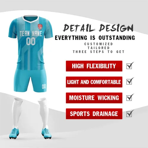 Miniatura 2 de Uniforme de camiseta de fútbol personalizado para hombres, mujeres, niños, camisa y pantalones cortos personalizados con número de nombre
