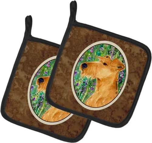 Miniatura 243 de Caroline's Treasures SS8617PTHD - Juego de soportes para ollas de cocina resistentes al calor, almohadillas calientes para horno para cocinar, Husky