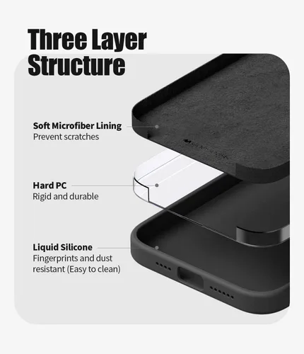 Miniatura 3 de GOOSPERY Funda de silicona líquida para iPhone 14 Pro Max