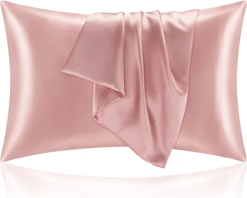 Miniatura 68 de Bedelite Funda de almohada de satén para el cuerpo, súper suave y refrescante, para el cabello y la piel, transpirable, sedosa y larga, 20 x 54 Rosa