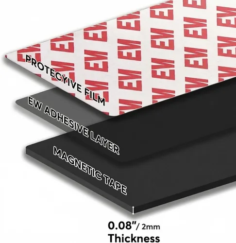 Miniatura 4 de Cinta magnética de 1 x 3 pulgadas, tiras magnéticas con respaldo adhesivo fuerte, cinta magnética adhesiva flexible para bricolaje, manualidades
