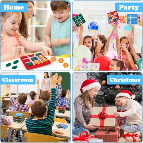Miniatura 8 de Paquete de 30 Mini Juegos de Mesa Tic Tac Toe para Niños y Familia, Obsequios para Fiestas de Cumpleaños, Rellenos para Bolsas de Dulces para Niños