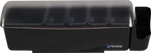 Miniatura 4 de Carlisle FoodService Products San Jamar Dome - Centro de decoración de plástico, 8 pintas, 5 bandejas, negro y Winco BC-6 Bar Caddy con 6